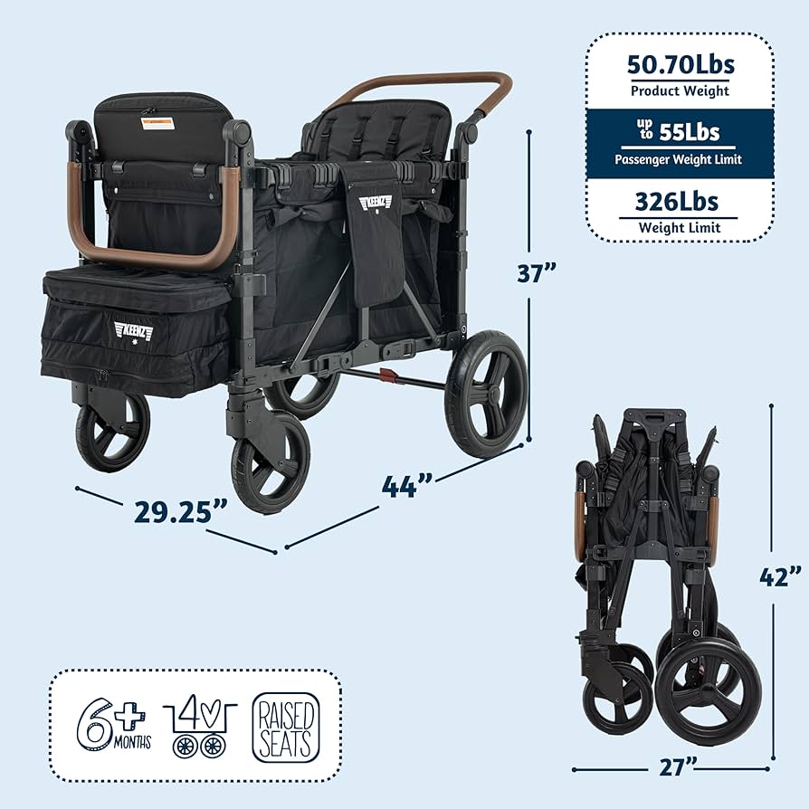 WANTKEY NINI & 3LEG セット　別注オークver Amazon.com : Keenz XC+ EVO - Luxury Comfort Stroller Wagon